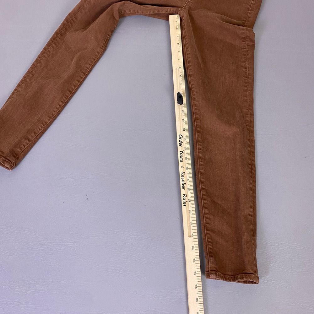 Veronica Beard Maera Skinny High Rise Jeans Size 27/4 Brown Stone Button Fly * - Picture 10 of 15
